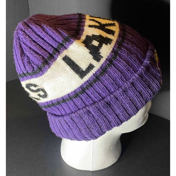 Los Angeles Lakers  Beanie Winter Hat Purple One Size Adult NBA Basketball Hat - Picture 3 of 7